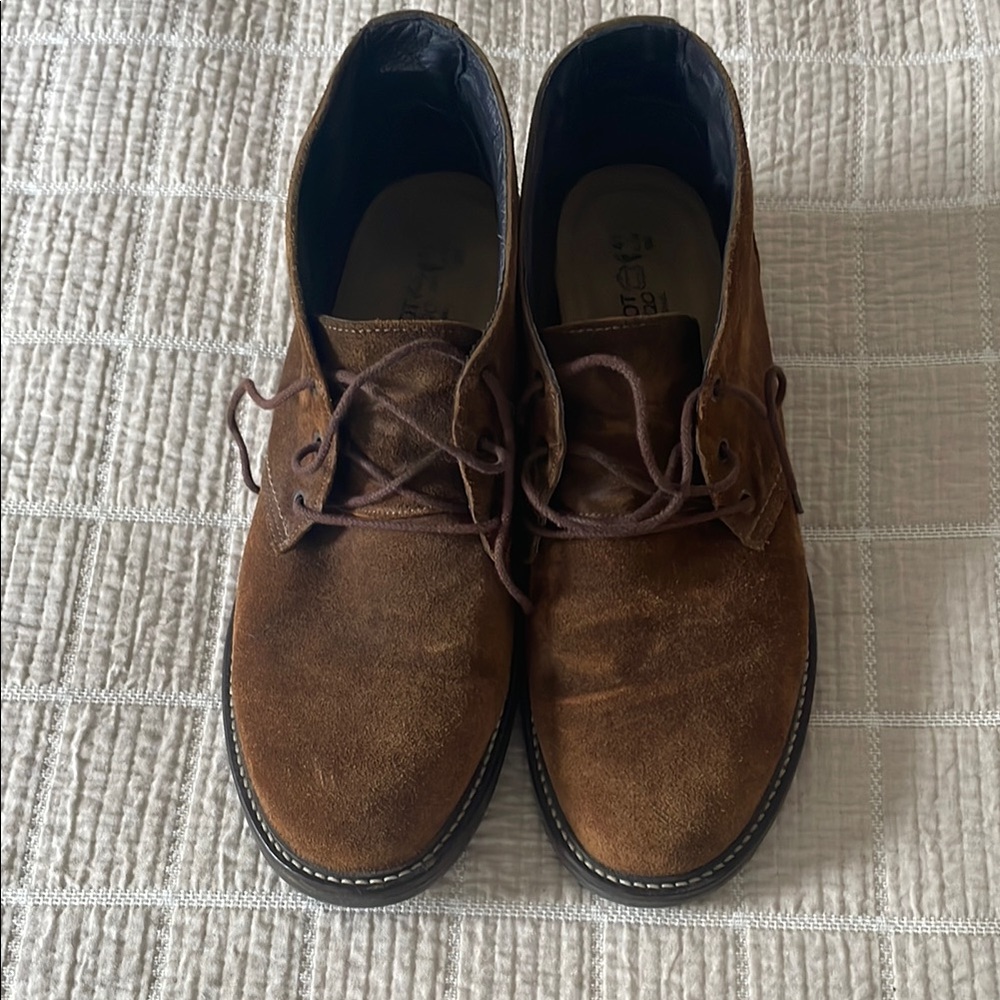 Naot Brown Chukka Boots Suede Leather Lace-Up